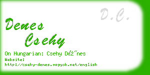 denes csehy business card